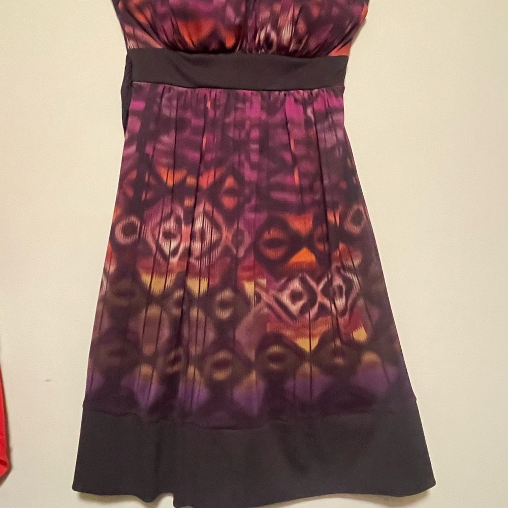 Elegant Purple Patterned Dress